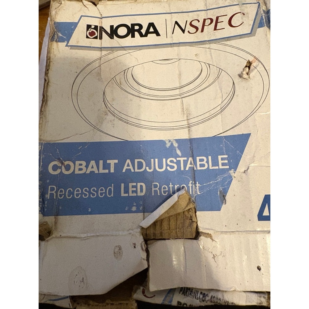 Nora Lighting NLCBC-46930XHZW 4" Cobalt Adjustable Recessed LED Retrofit – Box D